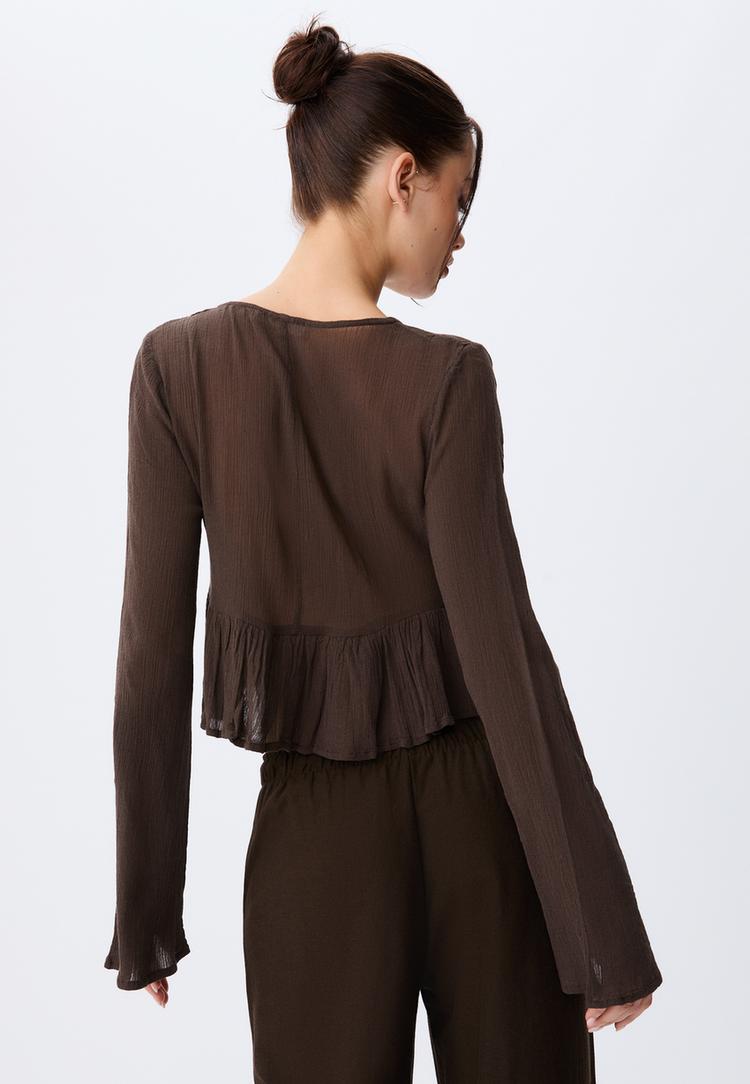 camisa lazada volantes