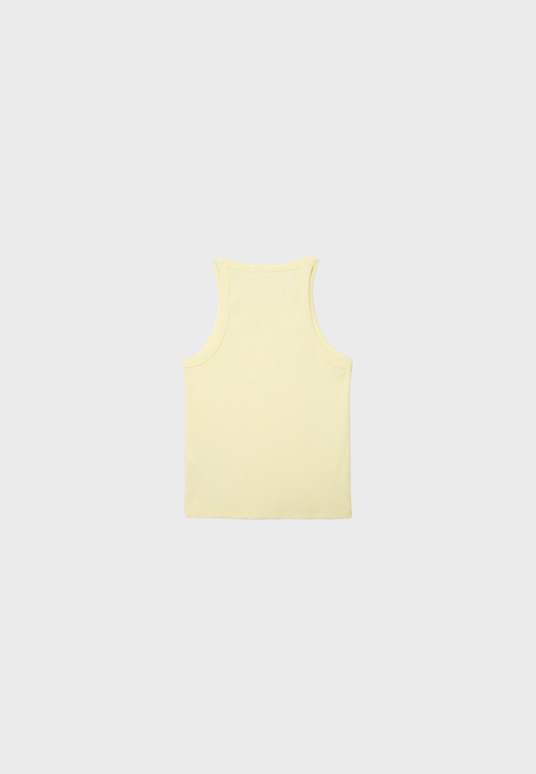 Racerback T-shirt — Pastel yellow