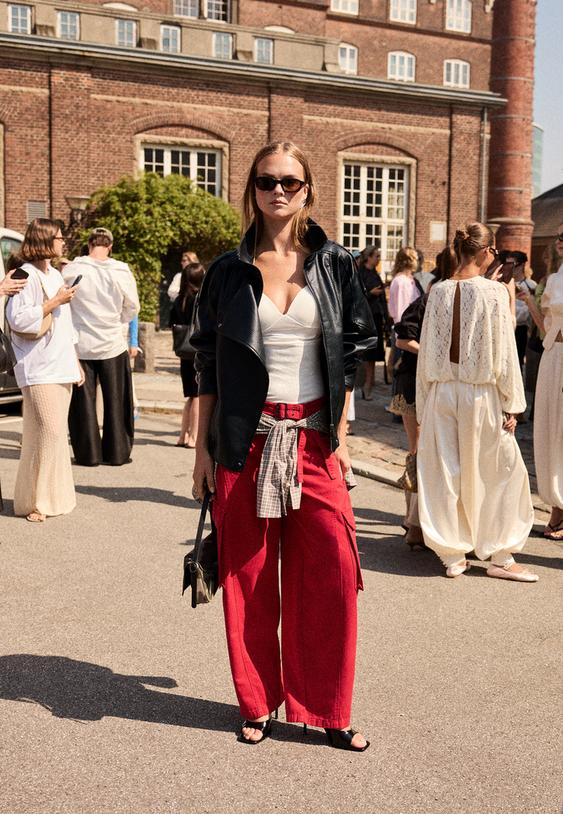giacca biker oversize in finta pelle