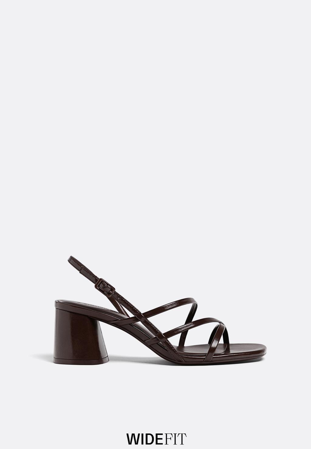 WIDE FIT. Block heel sandals