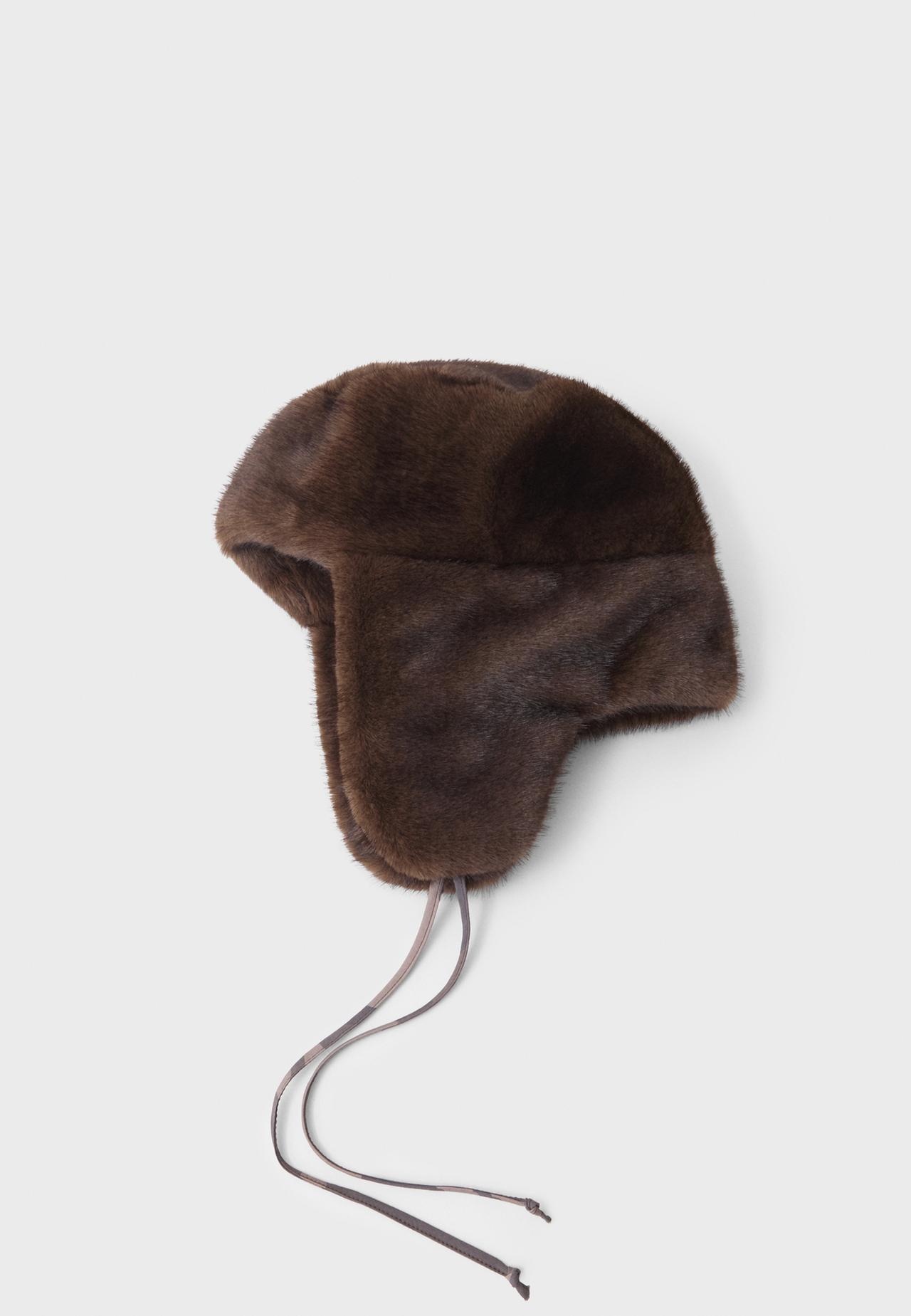 Printed aviator hat — Brown