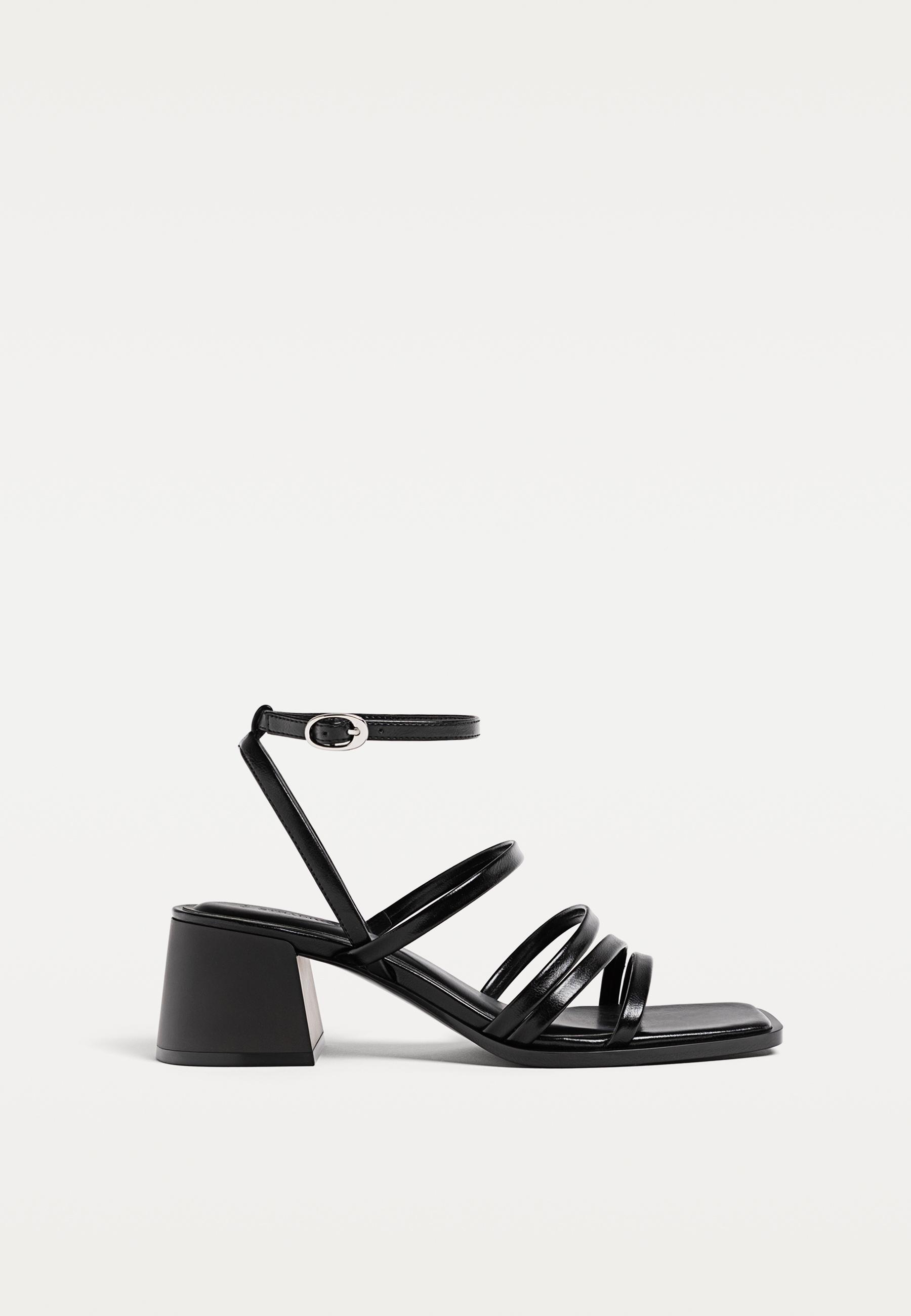 Strappy block heel sandals