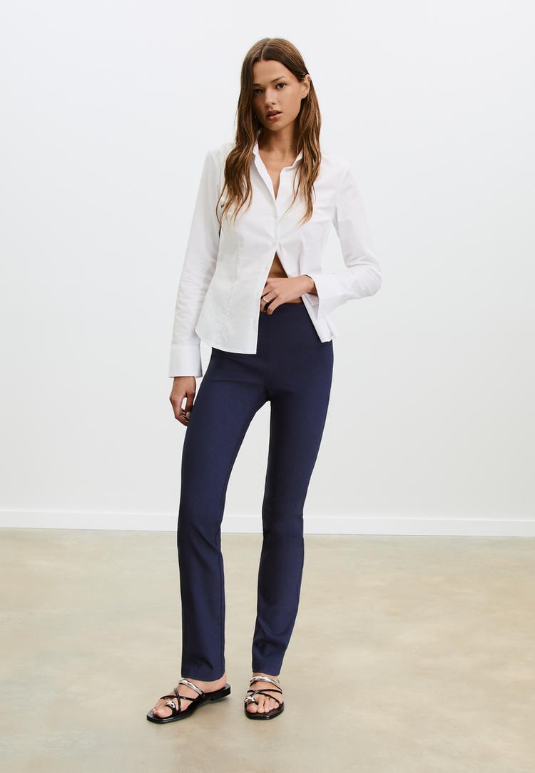 pantalon slim fit efecto denim