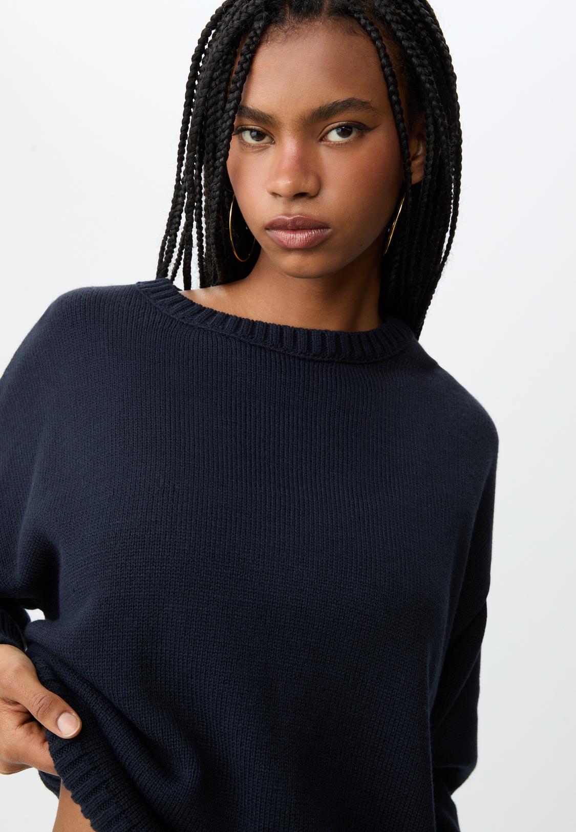 silk dusty blue dress Cashmere Quarter Zip Sweater main image 1