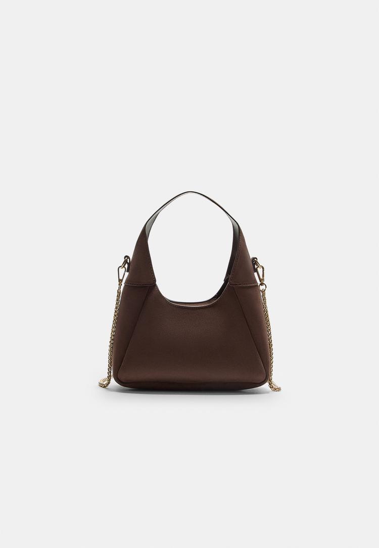 Stradivarius Kabelka Na Rameno S Ozdobnou Retiazkou Brown Os