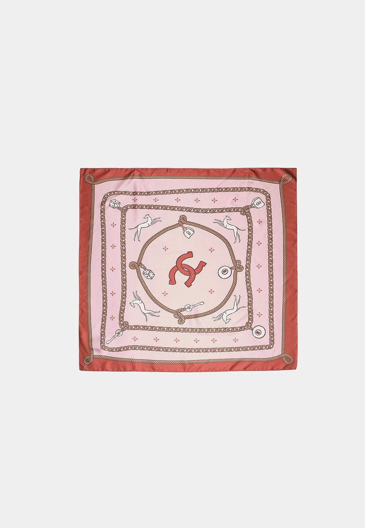Stradivarius Μαντήλι Με Σχέδιο Μπάλας Νο8 Παστέλ Ροζ Os