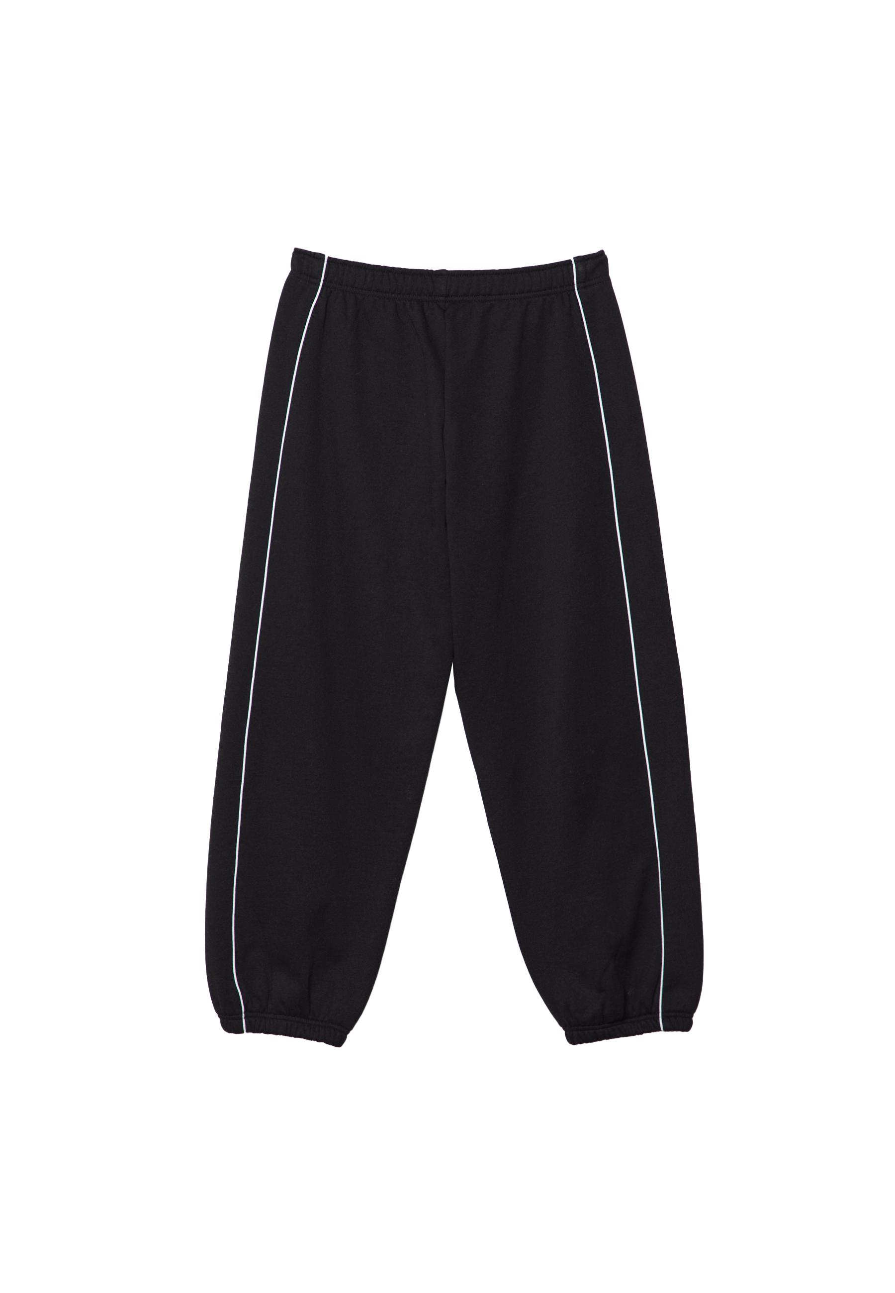Piping jogger trousers — Black