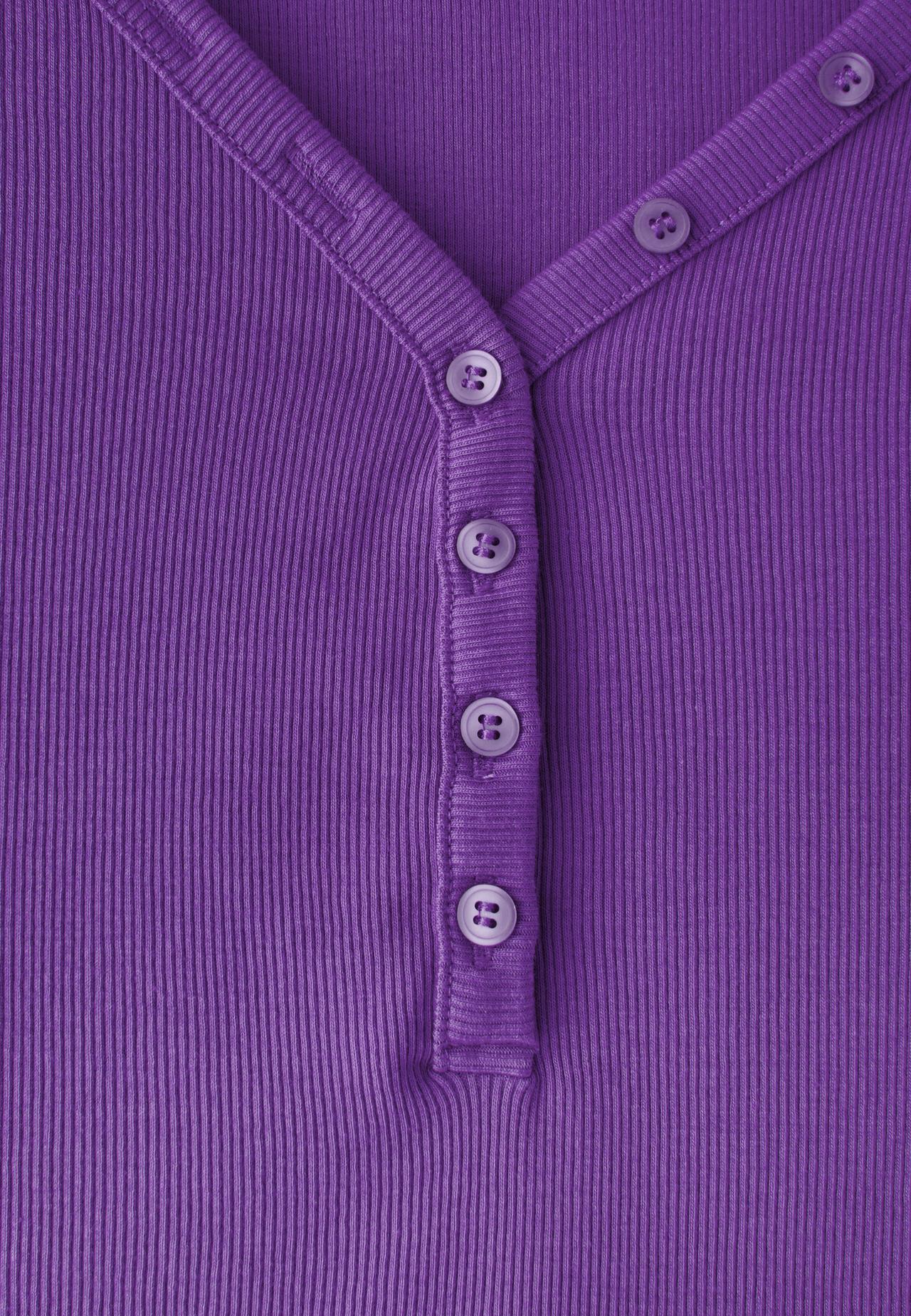 Long sleeve Henley t-shirt — Purple