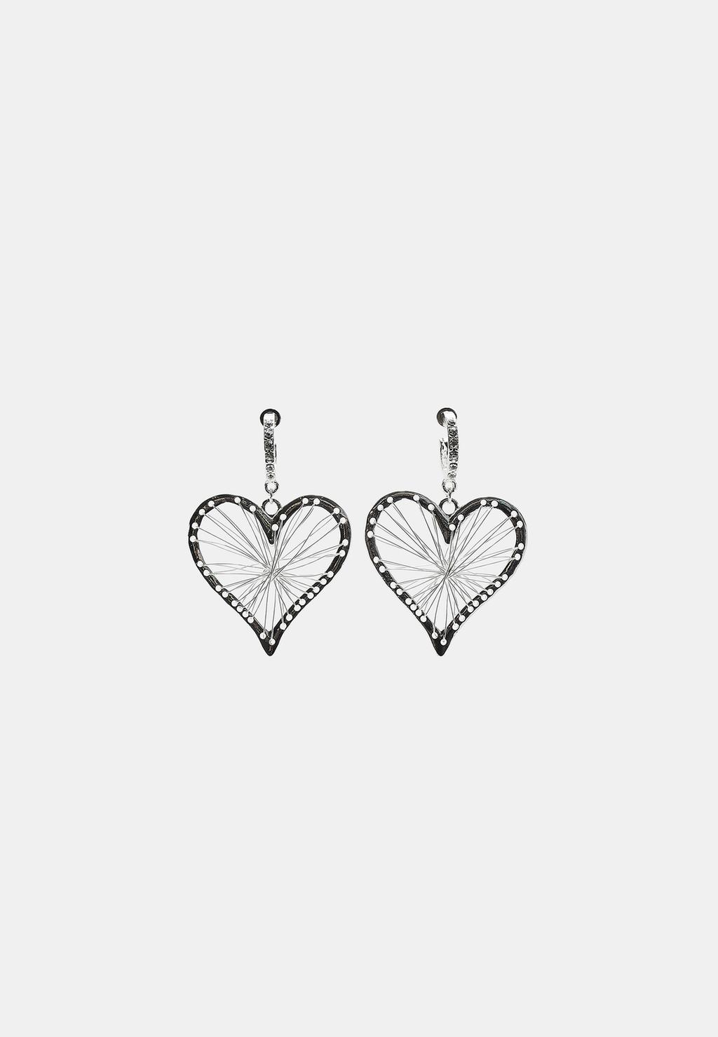 Pendientes corazón metálico