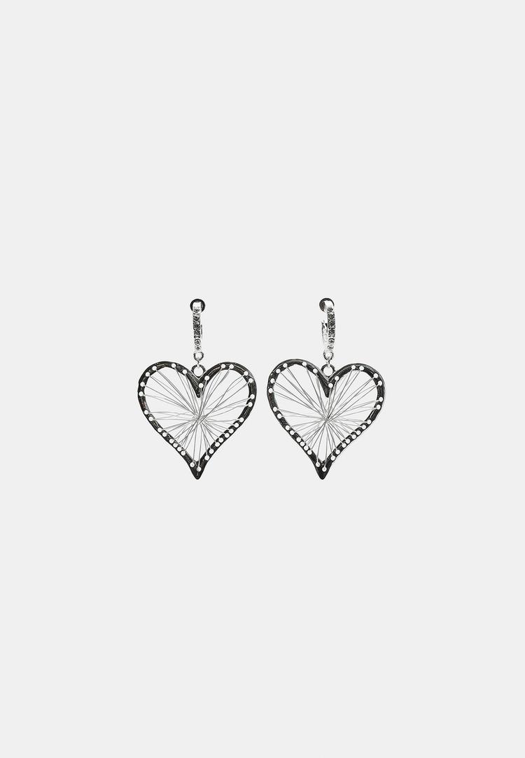 metal heart earrings