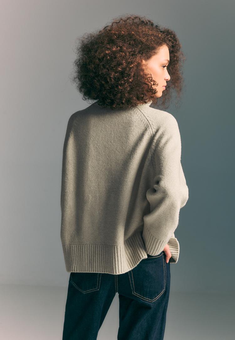 camisola regular gola subida