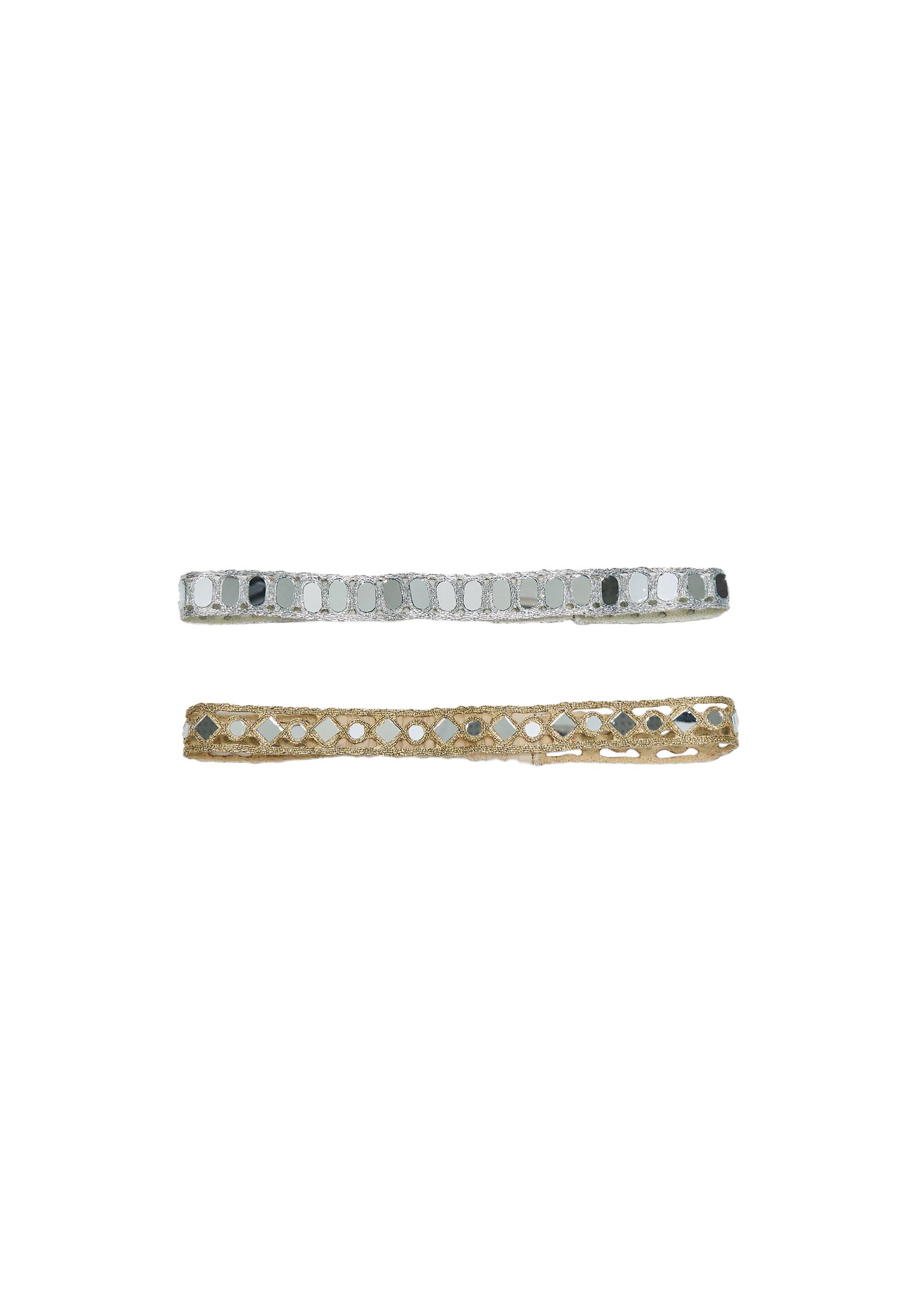 Set of 2 mirror headbands — Gold (alternate view)
