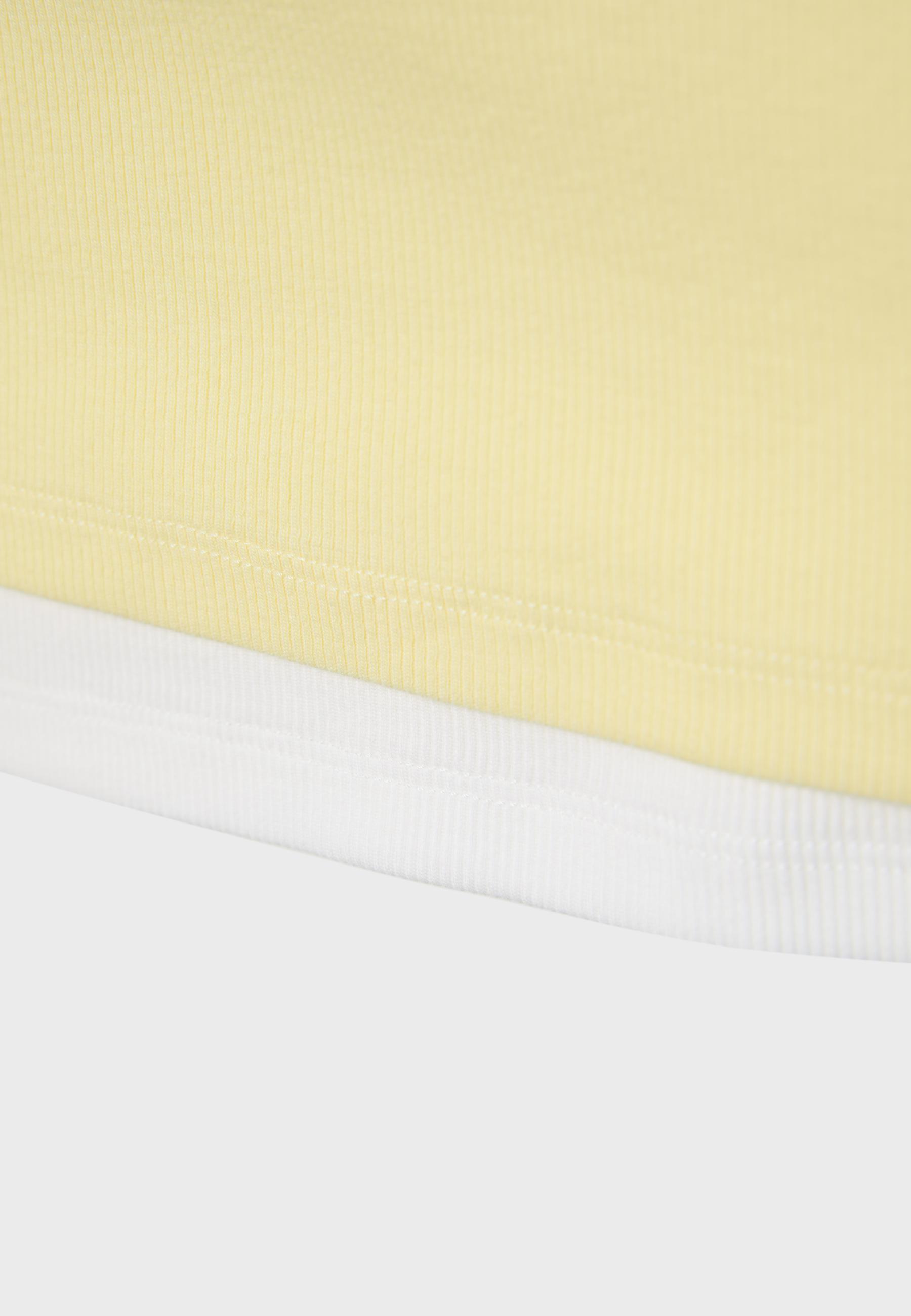 Double layer T-shirt — Pastel yellow
