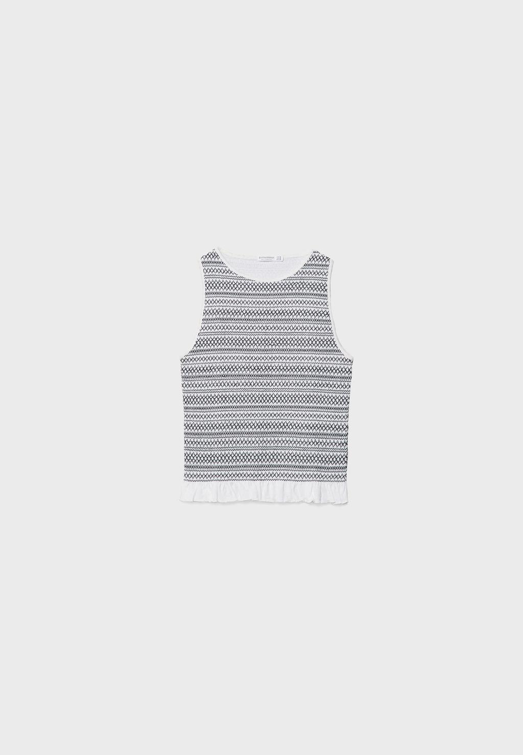 Camiseta contraste volantes