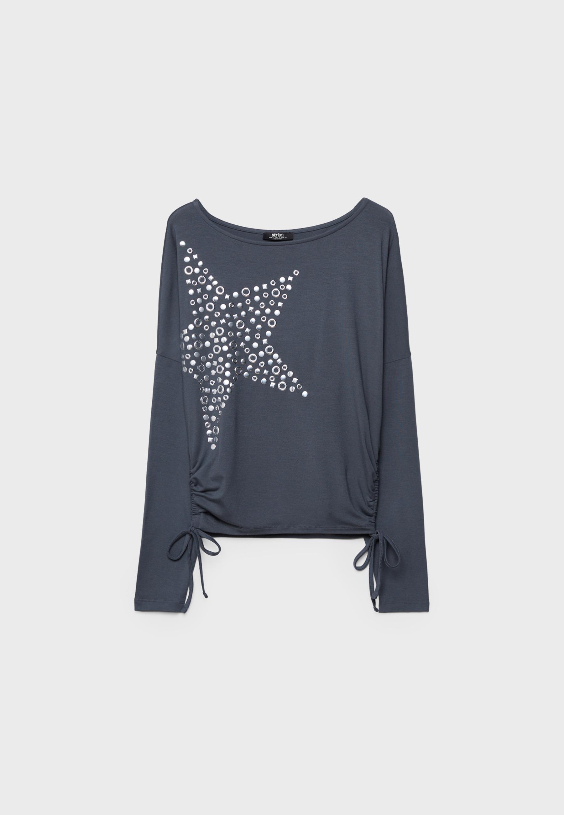 Star stud T-shirt — Dark grey