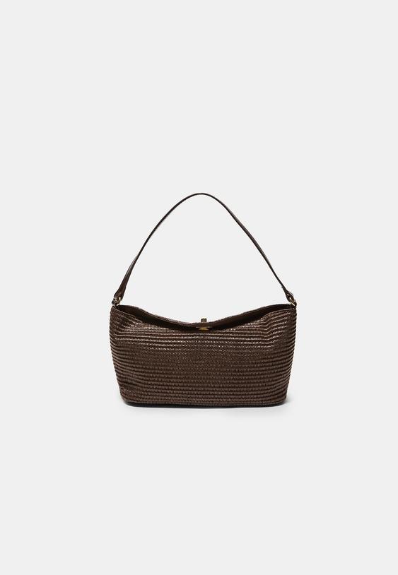bolso hombro crochet cierrre metalico