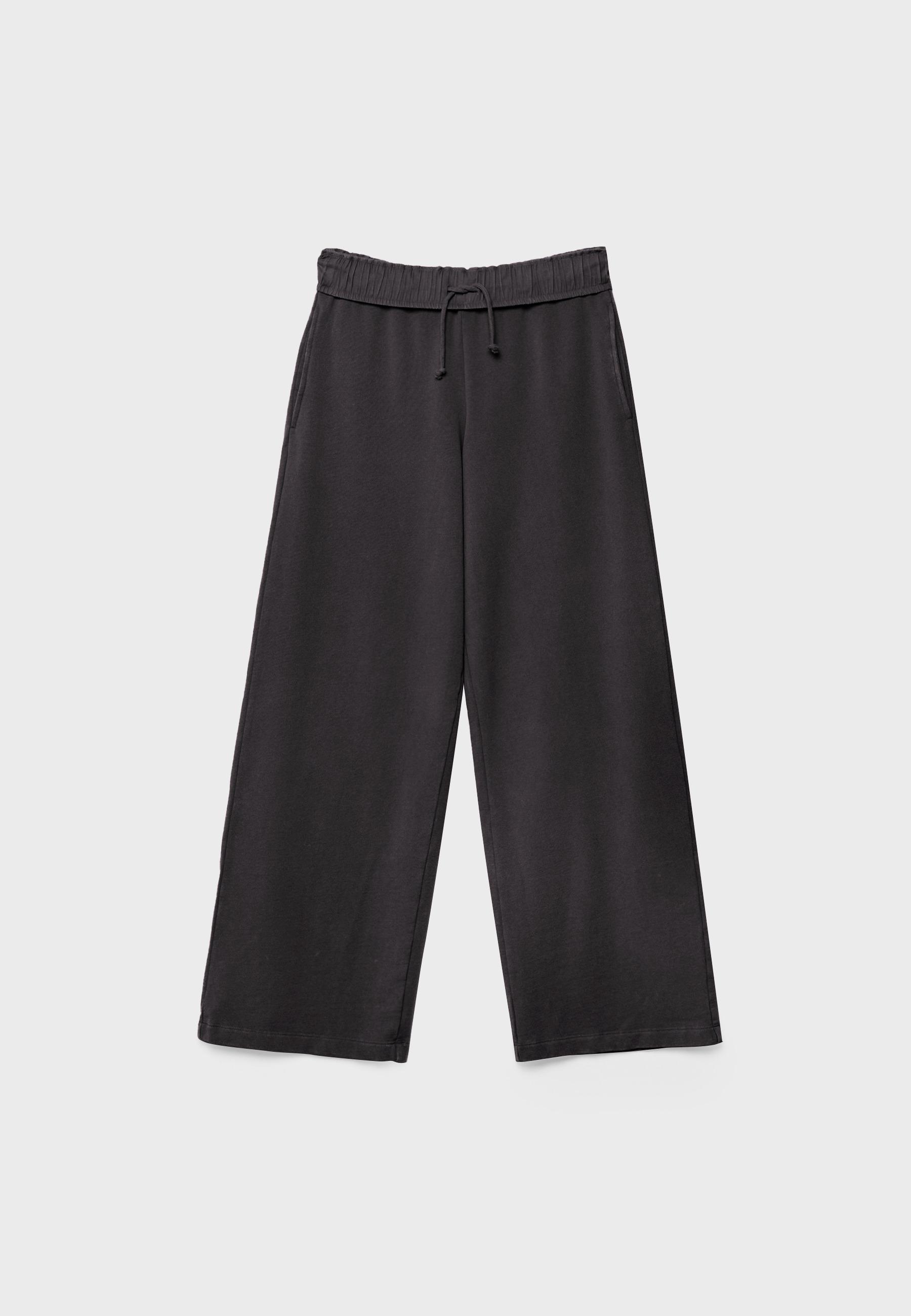 Washed effect straight-leg jogger trousers — Dark grey