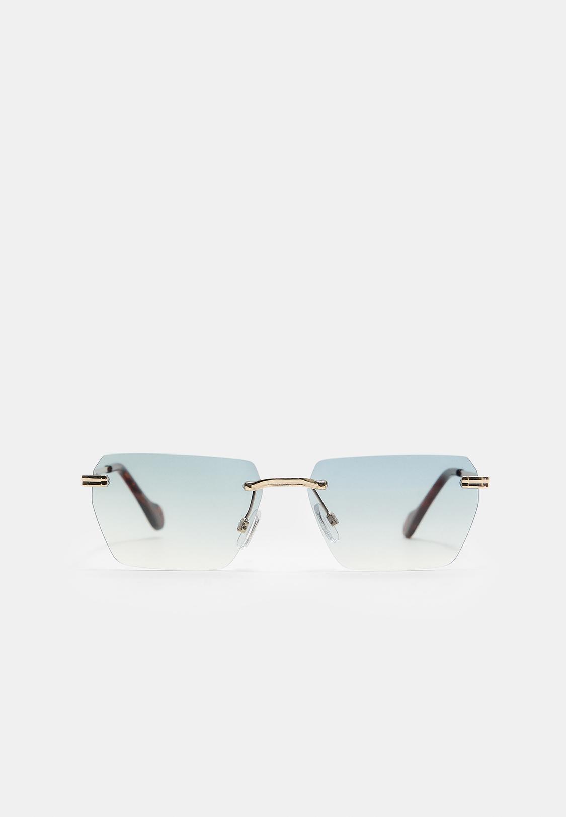 Rectangular frameless sunglasses