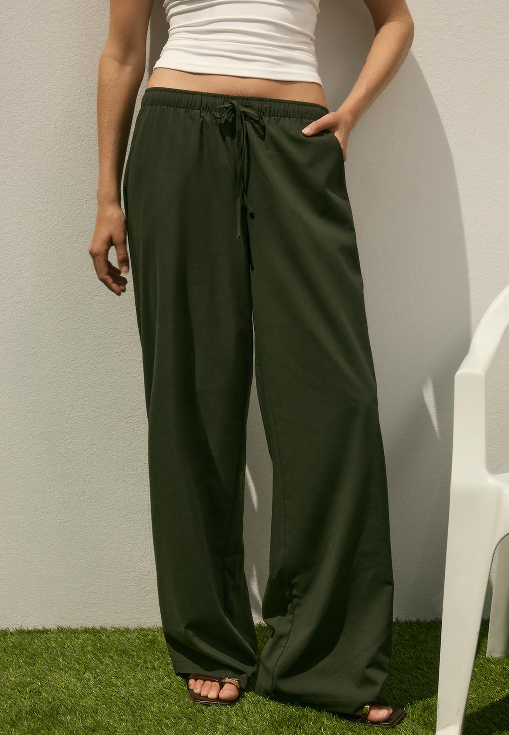 Pantalón largo fluido vestir