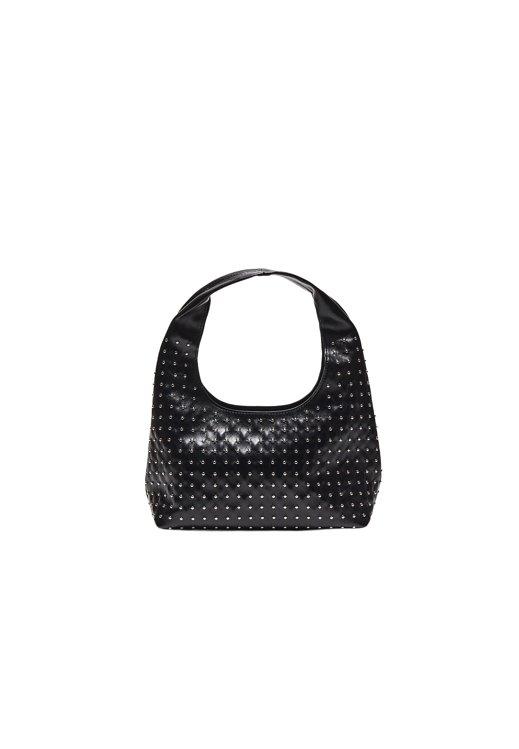Shoulder bag with stud detail — Black
