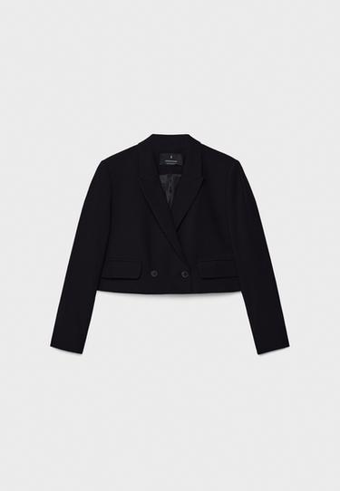 Tailored cropped blazer — Black 6