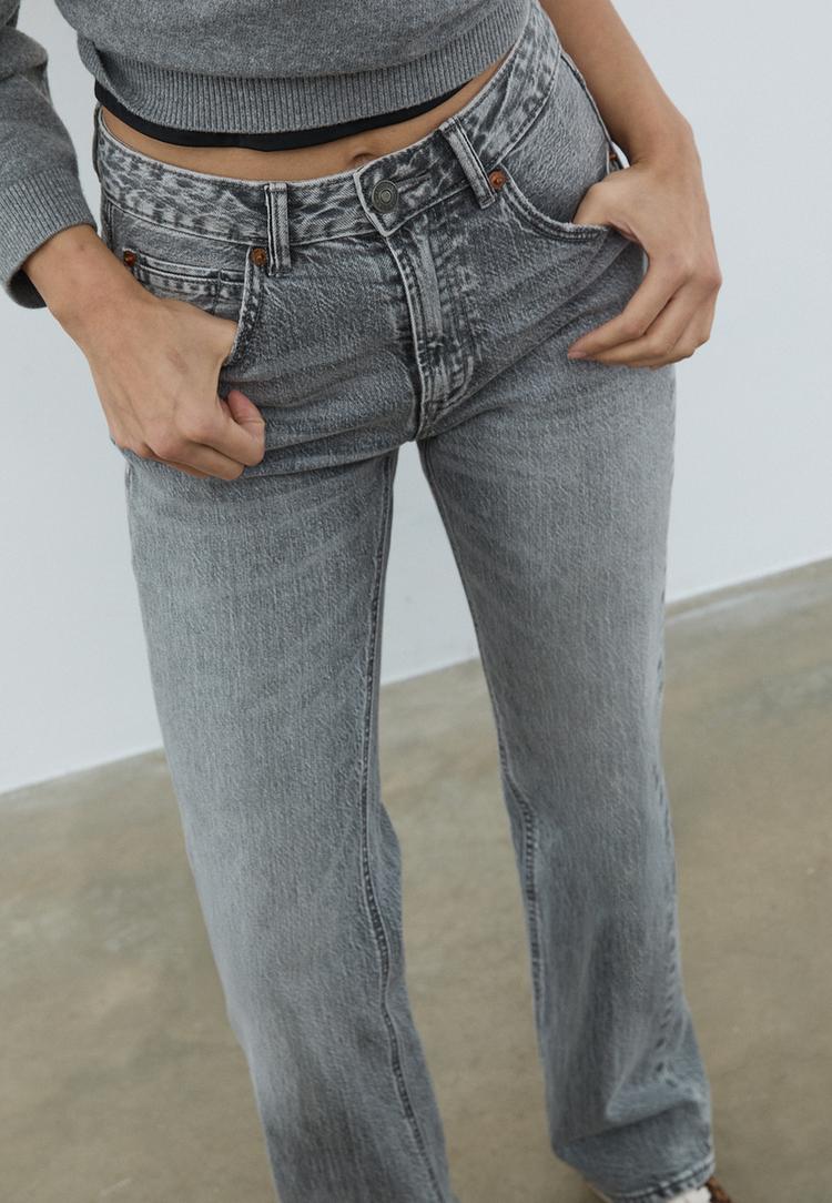 d98 vintage efektli straight fit jean