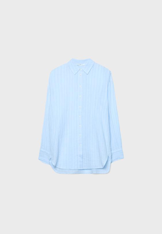 Basic çift kumaş gömlek - Görsel 6