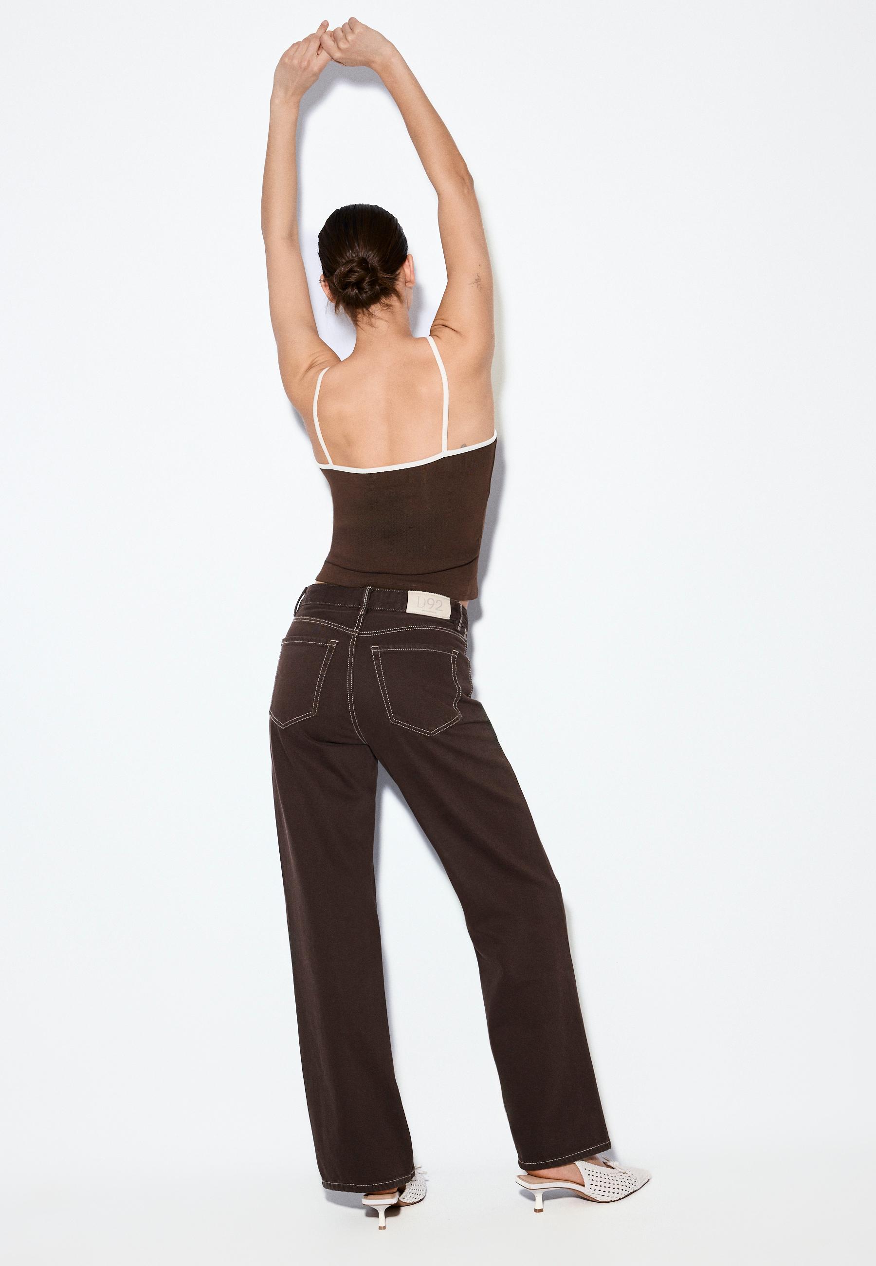 D92 straight geniş paça jean - Görsel 5
