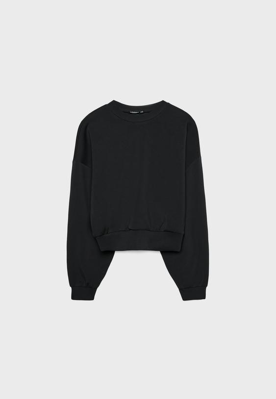 Yumuşak dokulu yarasa kollu sweatshirt - Görsel 7