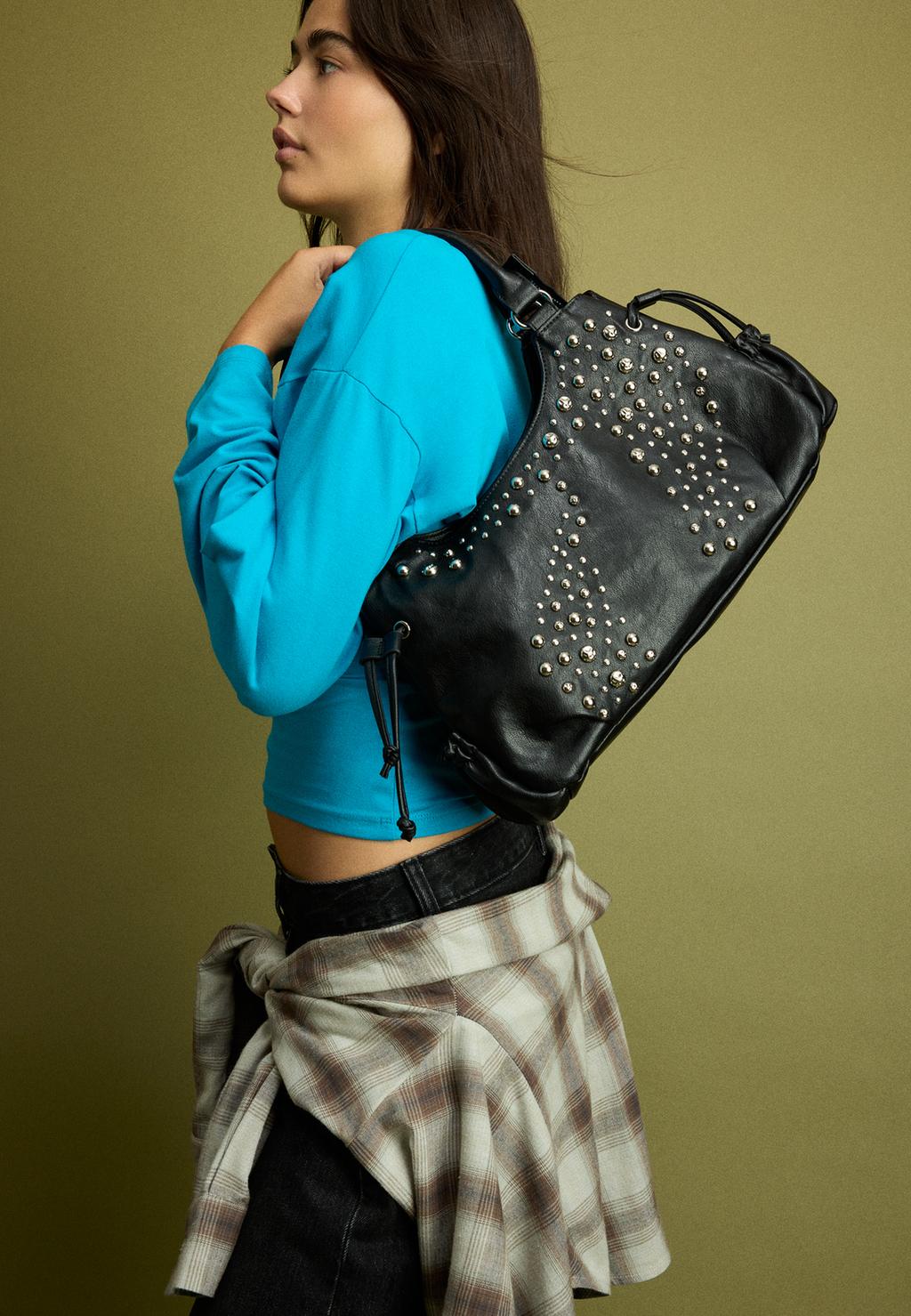 Studded city bag