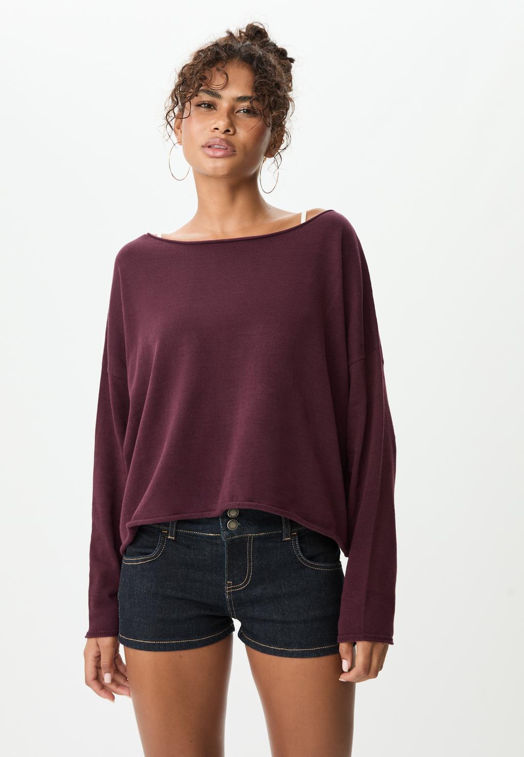 Jersey crop col bateau