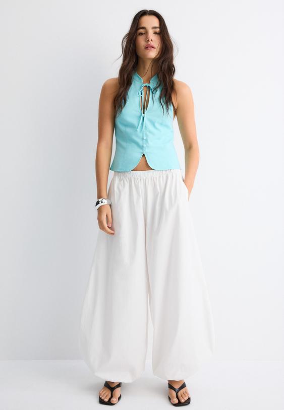 top qipao halter com botoes