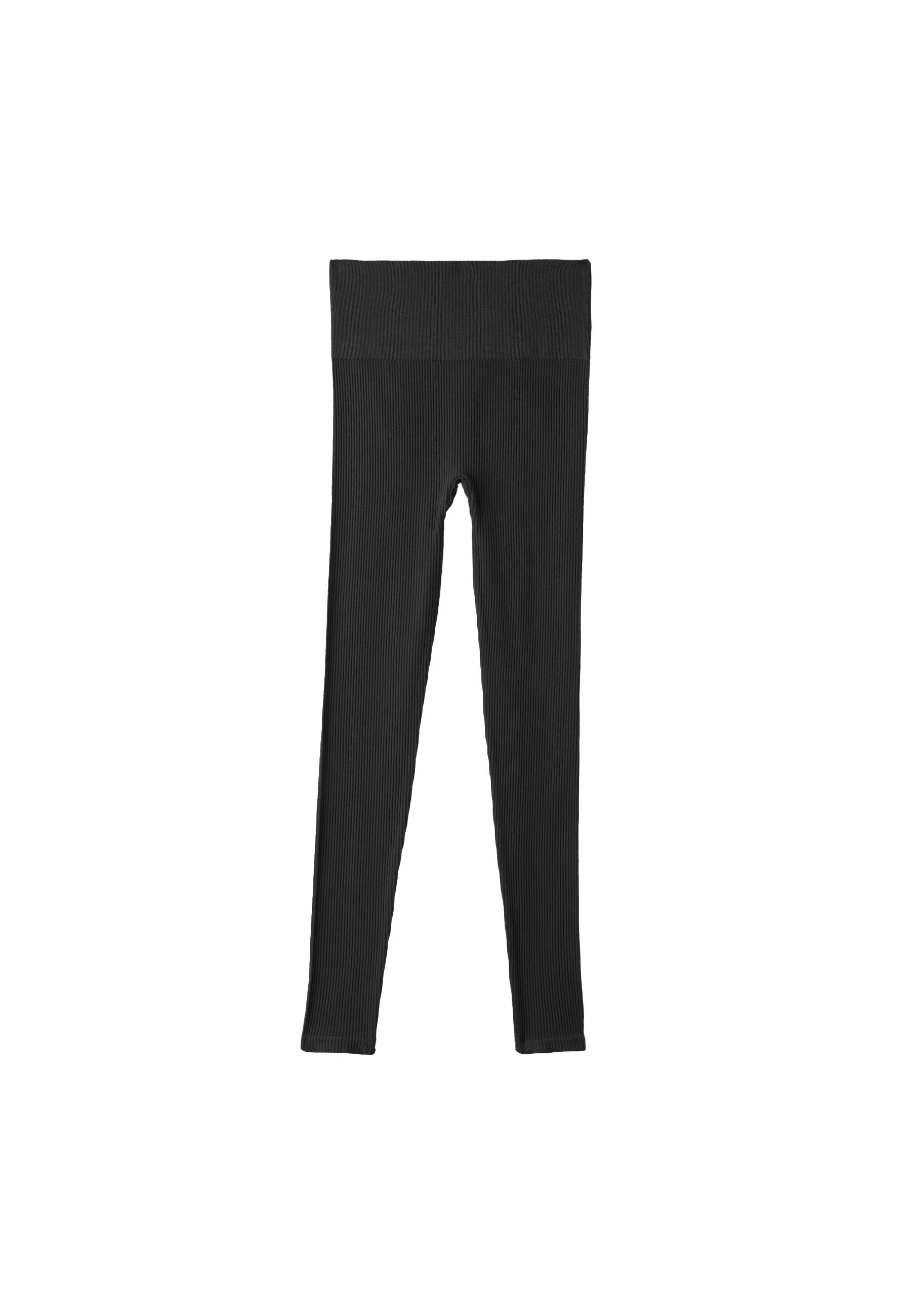 High-waist seamless leggings — Black