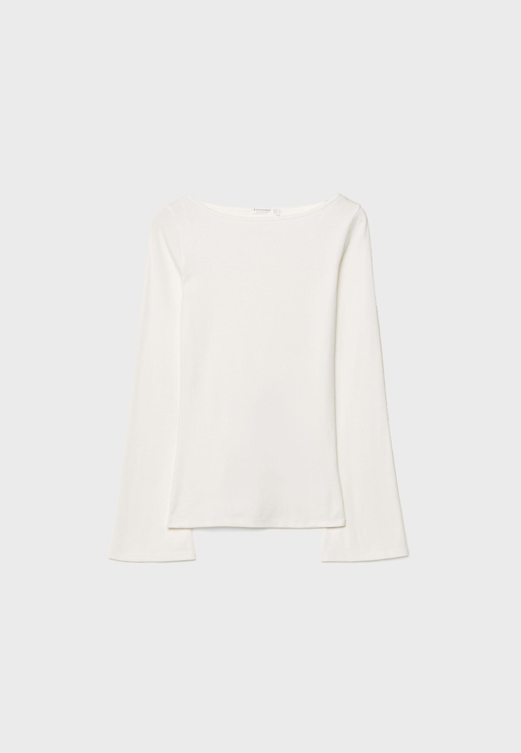 Basic bell sleeve T-shirt — Ecru