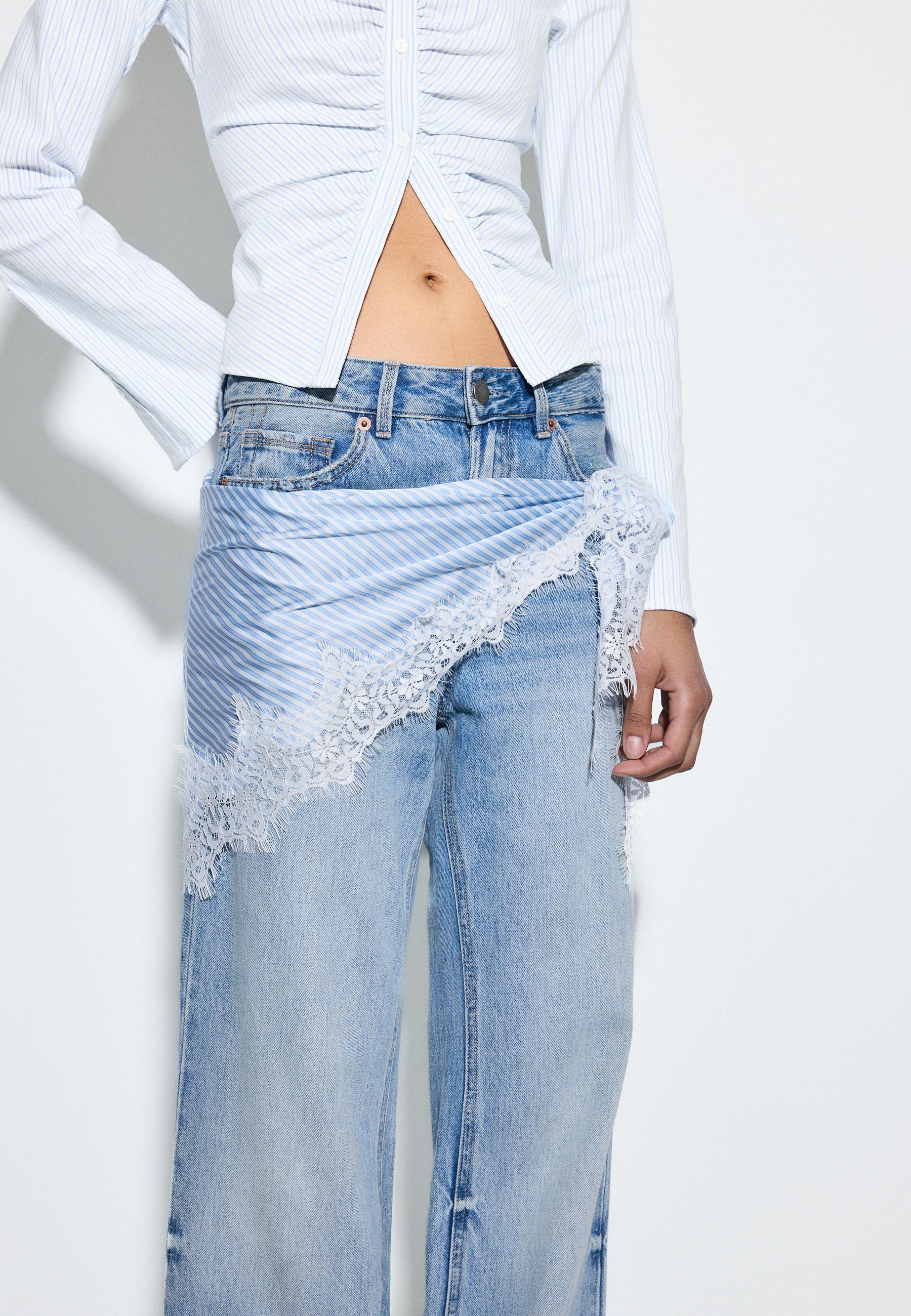 D92 straight fit geniş paça jean - Görsel 7