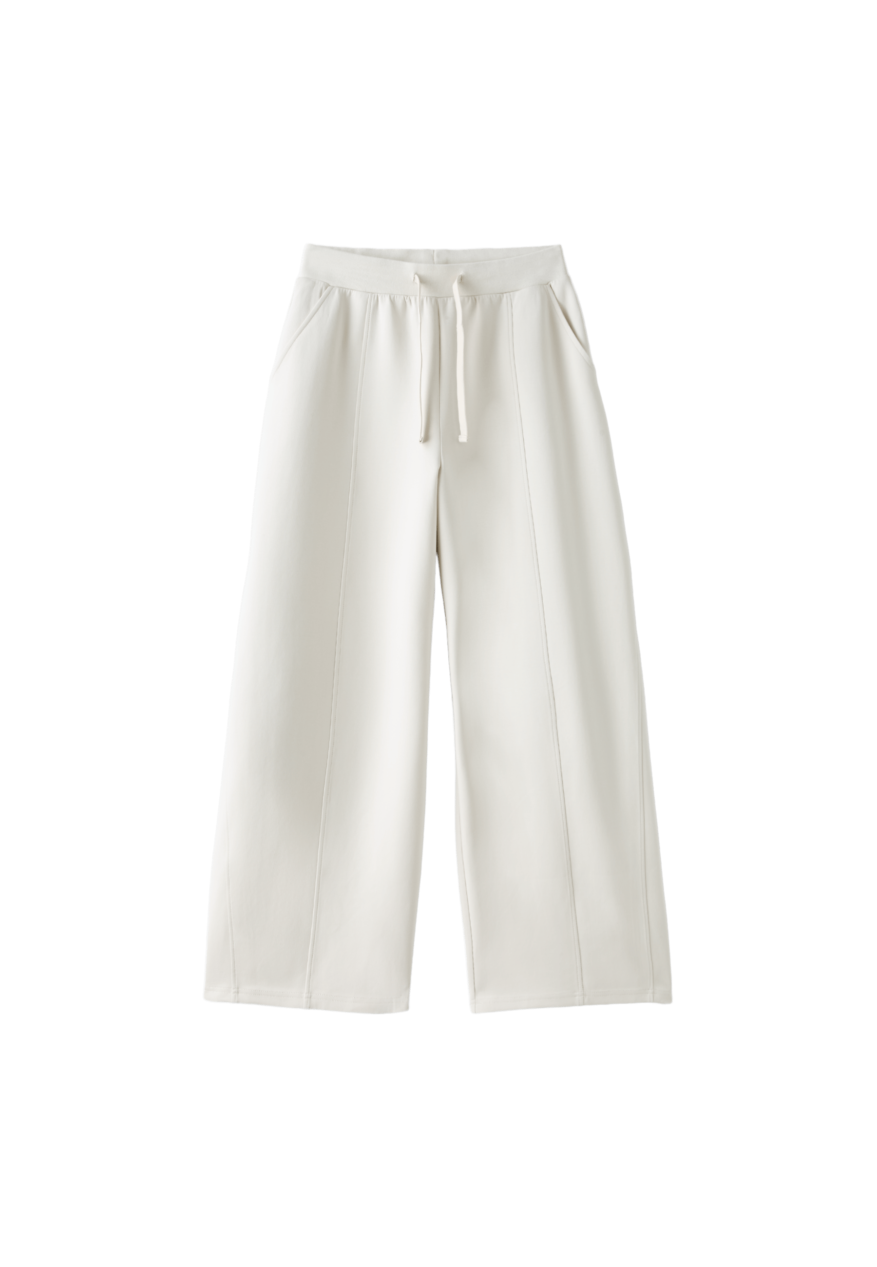 Wide-leg barrel jogger trousers — Vanilla