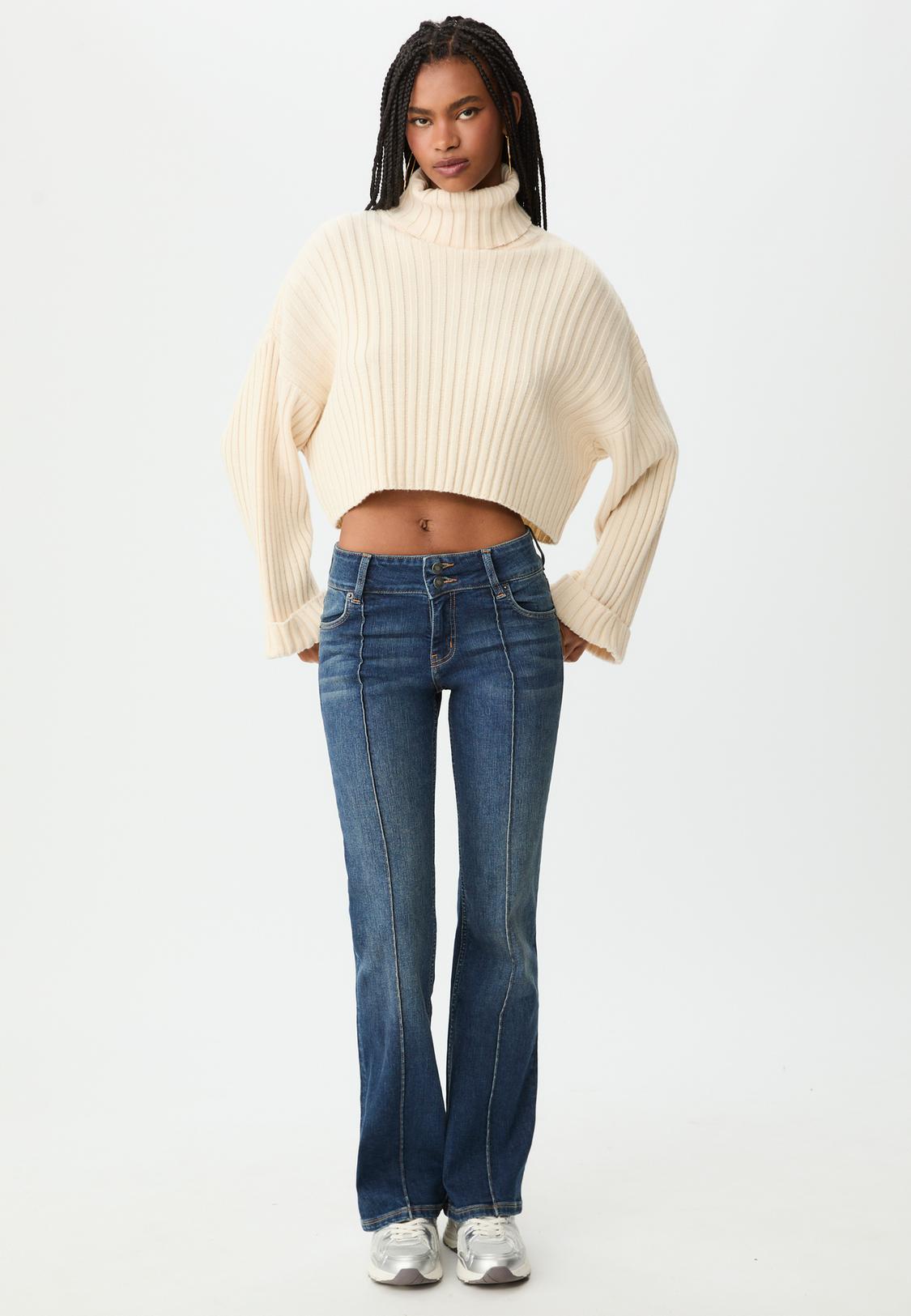 Jeans Jersey Cremallera Stradivarius Jersey Punto Cuello Subido