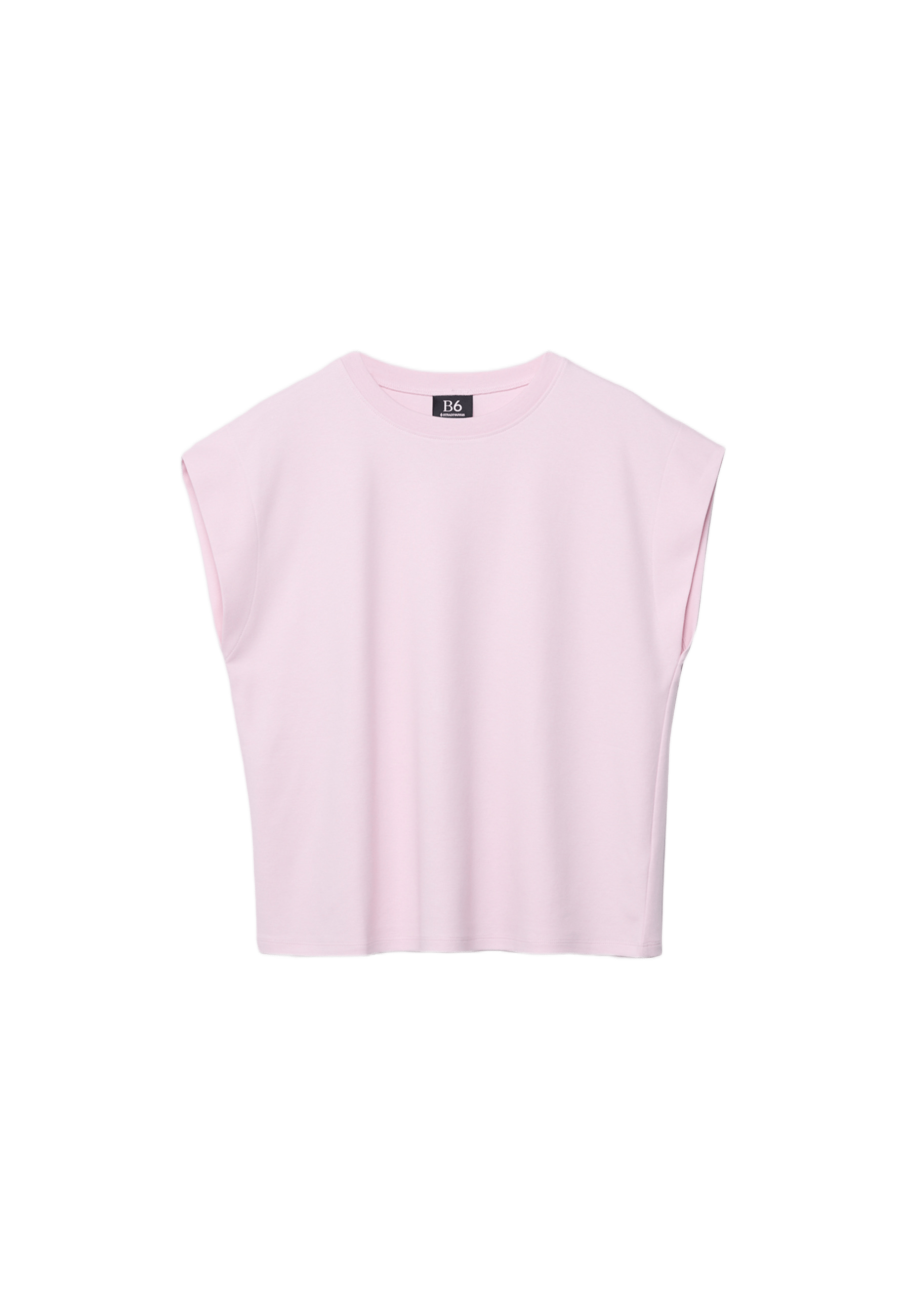 B06 Basic dropped-shoulder T-shirt — Salmon pink