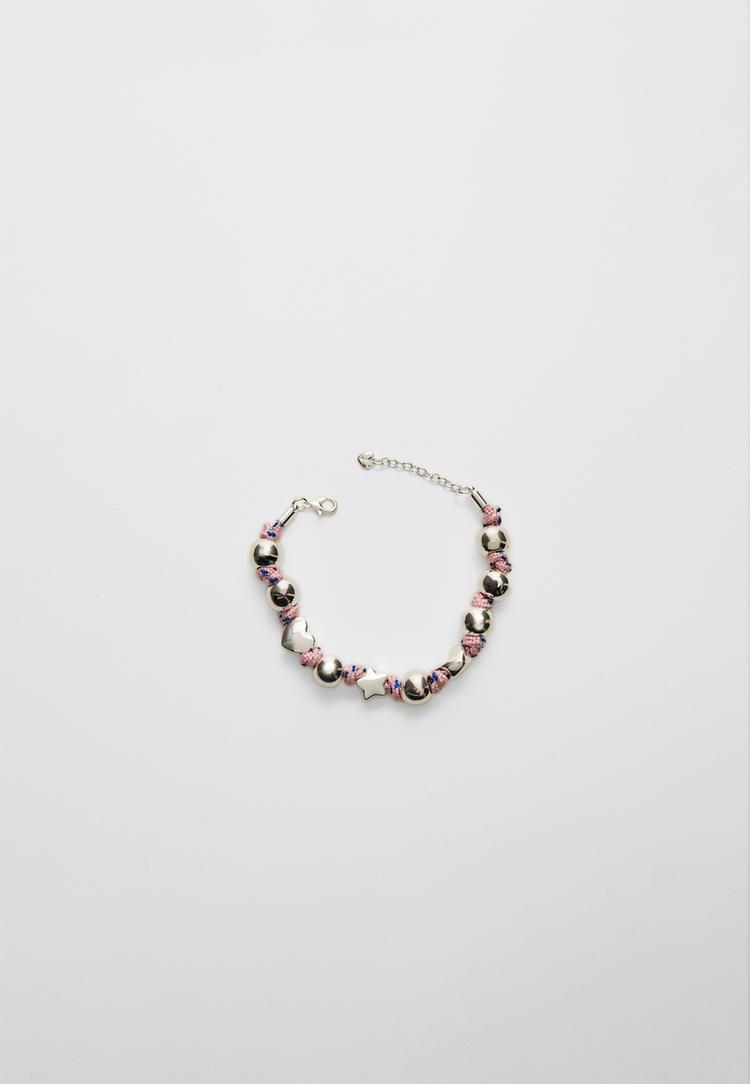 pulsera bolas cuerda