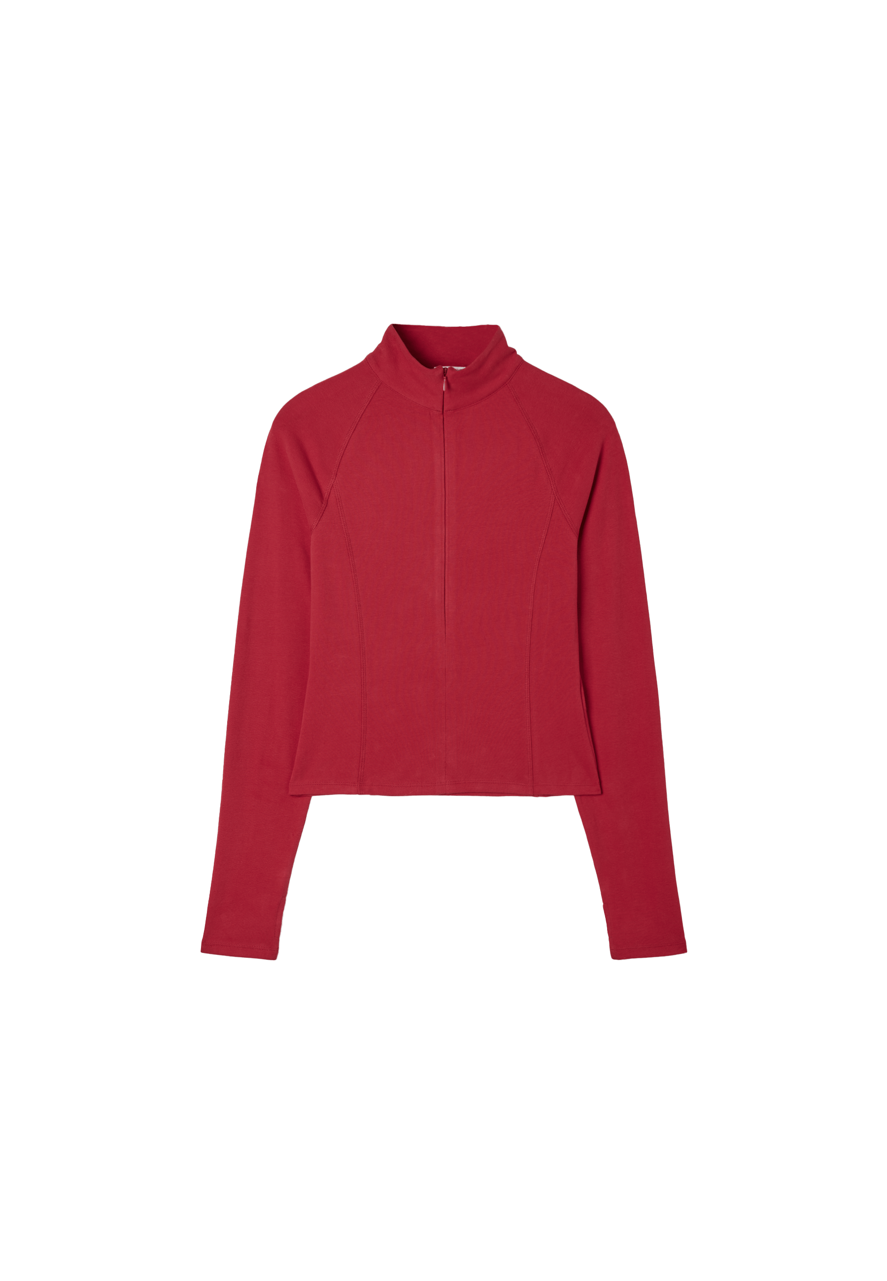 Long sleeve quarter-zip running top — Red