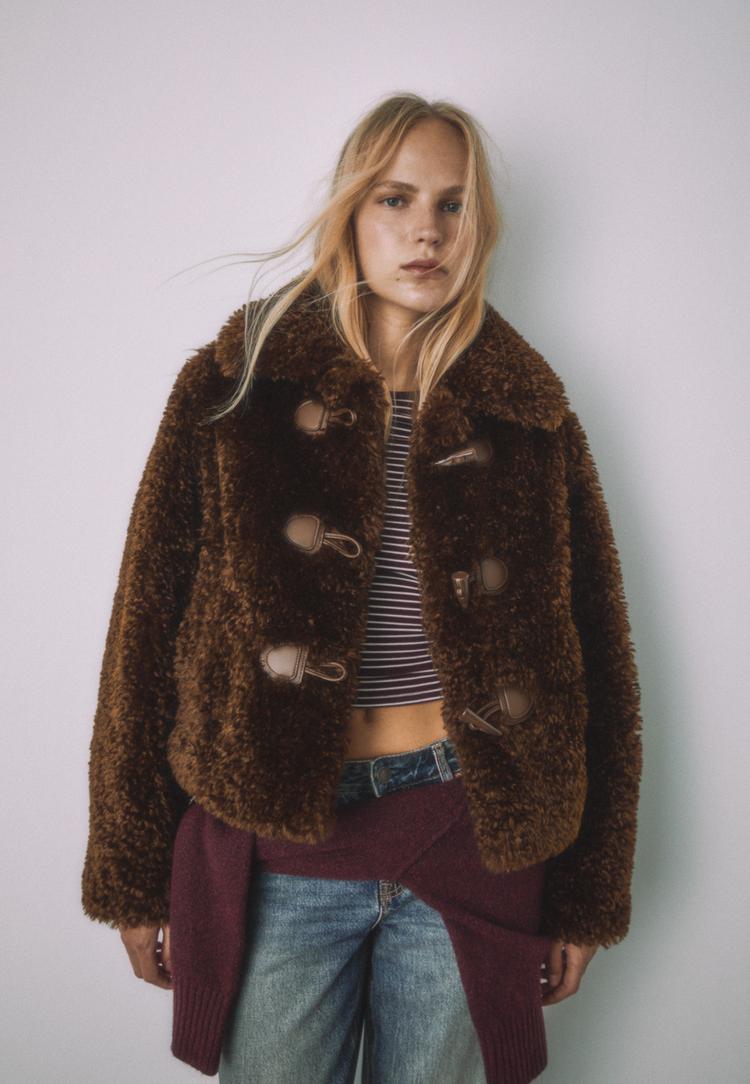 blouson effet peau de mouton